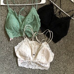 (XL) Bundle Victoria Secret Pink Crisscross Lace Bracelets